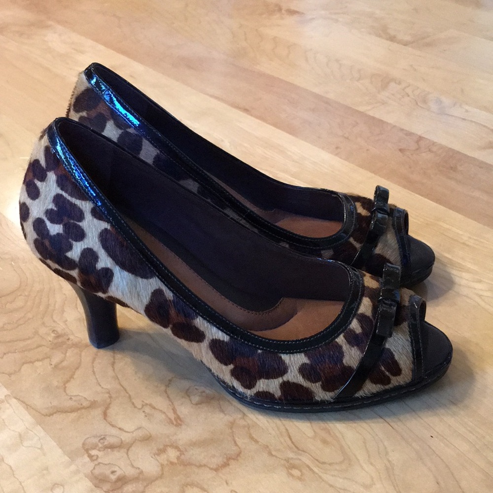 Nurture by Lamaze Leopard Calf Hair Sandee Heels